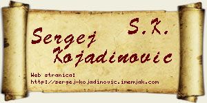 Sergej Kojadinović vizit kartica